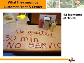 What they mean by
Customer Front & Center
42 Moments
of Truth

 