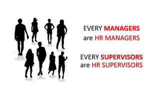 EVERY MANAGERS 
are HR MANAGERS 
EVERY SUPERVISORS 
are HR SUPERVISORS 
 