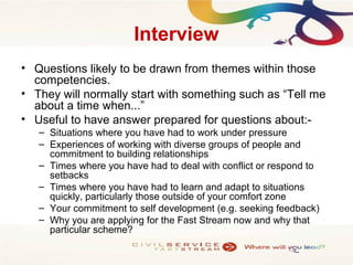 Civil Service HR Fast Stream 2014 Recruitment Presentation | PPT