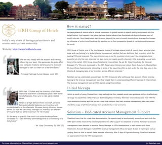 Case Study- How RateGain's Channel Management Solution helped HRH Group of Hotels