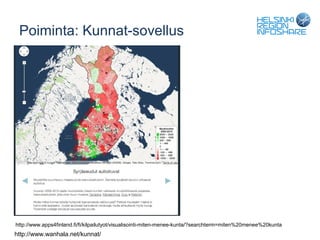 Poiminta: Kunnat-sovellus




http://www.apps4finland.fi/fi/kilpailutyot/visualisointi-miten-menee-kunta/?searchterm=miten%20menee%20kunta
http://www.wanhala.net/kunnat/
 