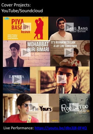 Cover Projects:
YouTube/Soundcloud
Live Performance: https://youtu.be/dbs3j8-0F4Q
 