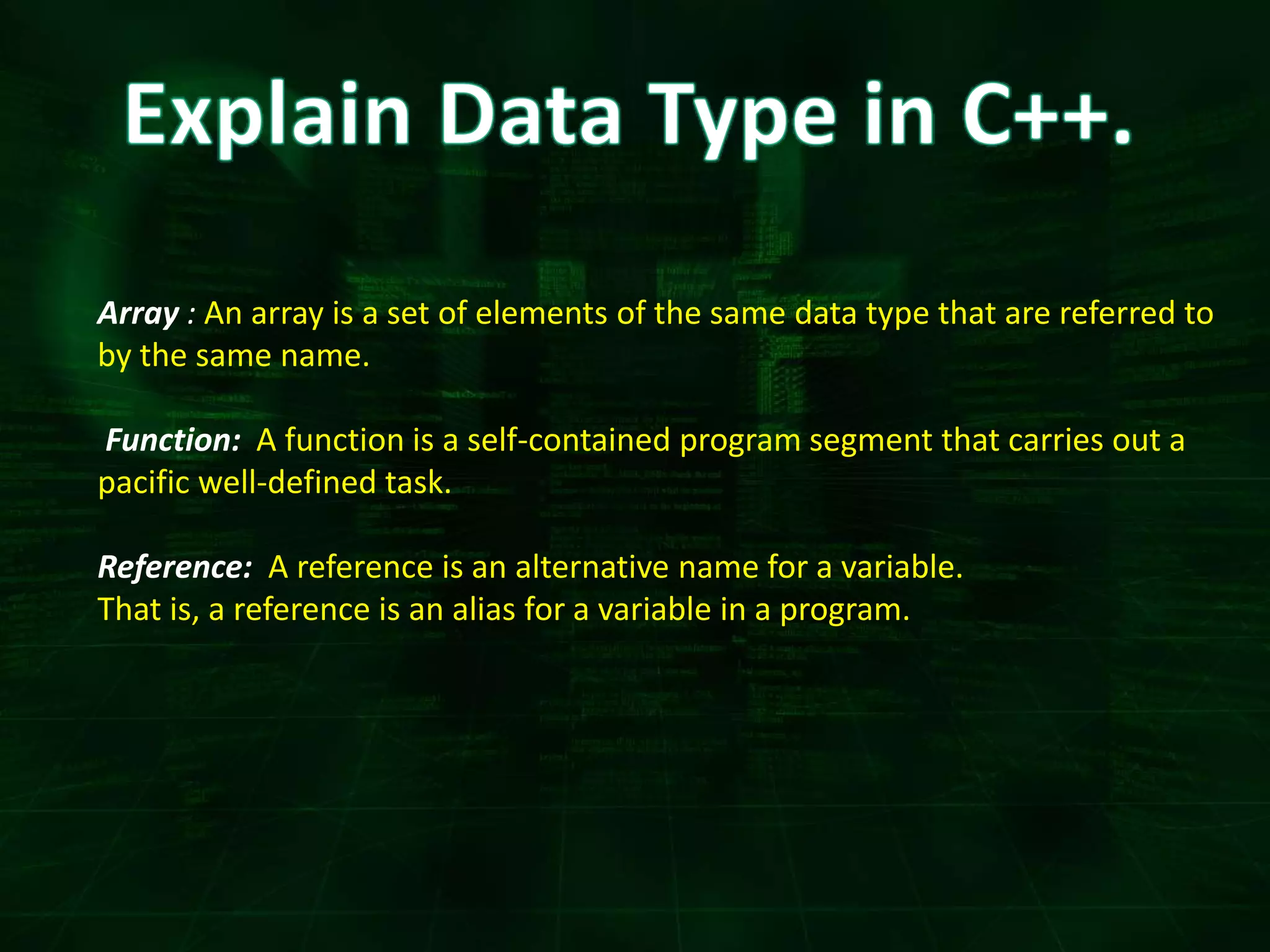 Basic Data Types in C++ | PPTX