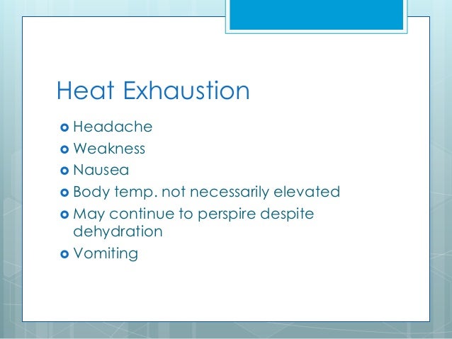 water how when much fluid breaks heat related Hri illnesses