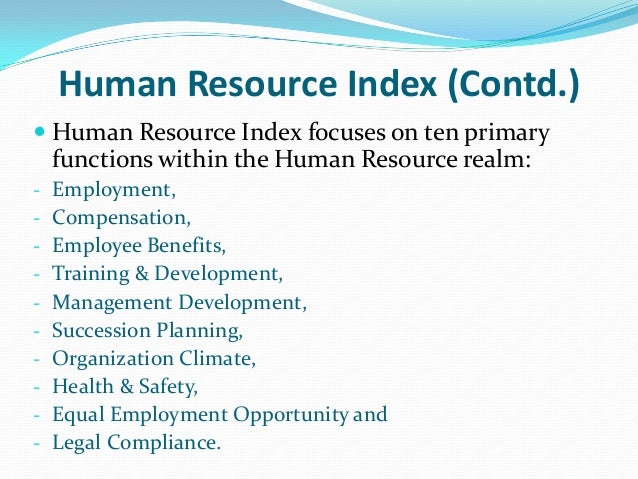 HR index HR index