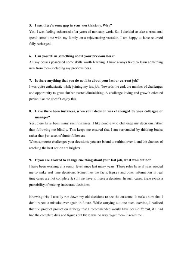what did you learn in your last job
