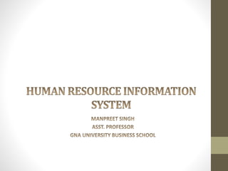 Human Resource Information System | PPTX