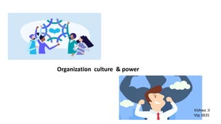 Organization culture & power
Vishwa .V
Vtp 3835
 
