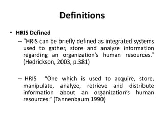 HRIS for mba students | PPT
