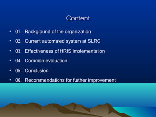 HRIS IMPLIMANTATION OF SRI LANKA RUPAVAHINI CORPORATION | PPT