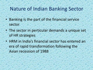 Hr issues and challeges in indian banking sector | PPTX