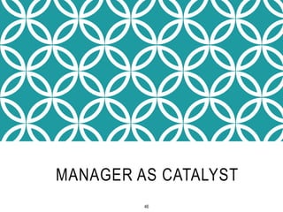 MANAGER AS CATALYST
46
 
