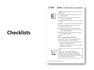  Checklists 