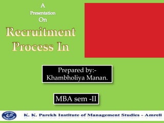 Prepared by:-
Khambholiya Manan.
MBA sem -II
 