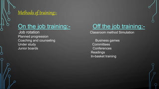 Hrm -TRAINING AND DEVELOPMENT | PPTX