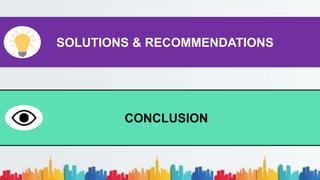 SOLUTIONS & RECOMMENDATIONS
CONCLUSION
 