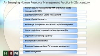 Importance of Human Resource Management in 21st Century | PPTX