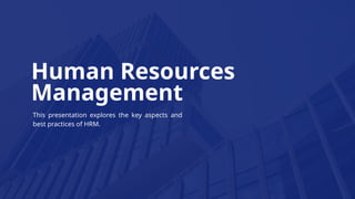 Human Resources Management In information technology | PPTX