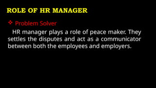 Problem Solver Hr Comprehensive Overview of Human Resource Management and HR Manager ...