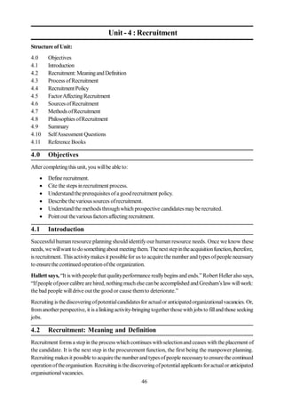 Human Resources Management Notes | PDF