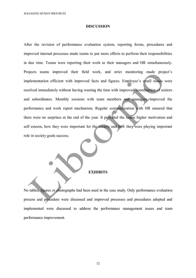 PERFORMANCE EVALUATION PROCESS (case study) | PDF | Resume Writing and ...