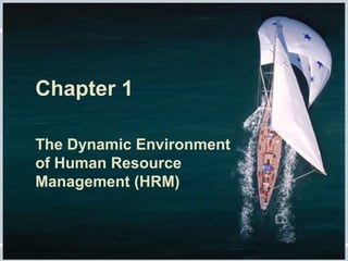 Fundamentals of Human Resource Management, 10/e, DeCenzo/Robbins
Chapter 1
The Dynamic Environment
of Human Resource
Management (HRM)
 