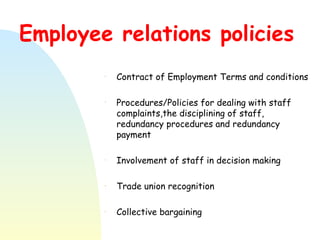 HRM - Employee Relations Slides | PPT