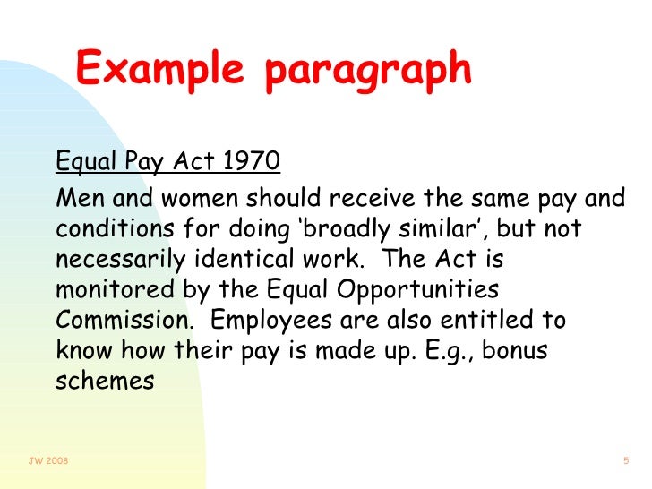 Pay equity essay