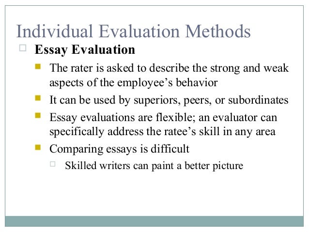 essay evaluation method