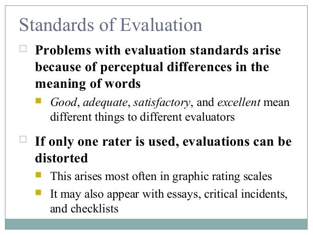 evaluation essay definition