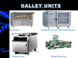 GALLEY UNITS Deck Oven Combination Convection Oven/Steamer Pressure Fryer Tilting-Frying Pan 