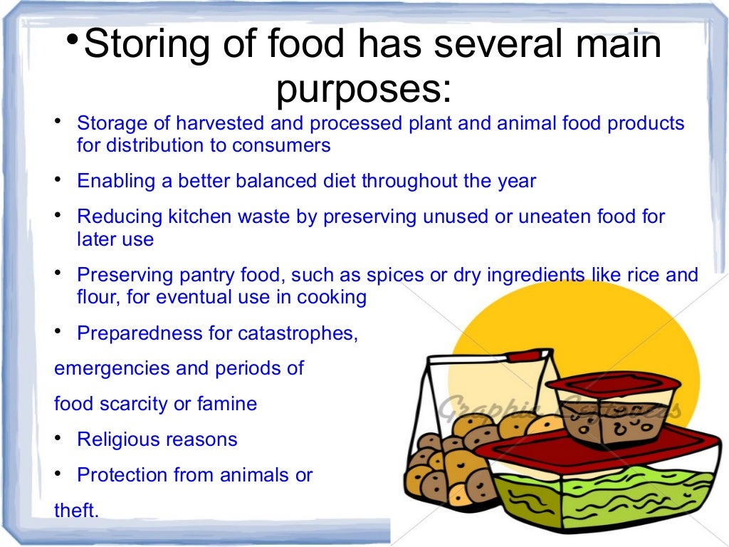 KEEPING FOOD SAFE IN STORAGE
