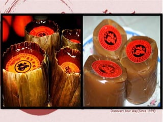 • Niángāo (Glutinous Rice Cake) 年糕
Lucky Saying for Eating Niangao
年年高 (niánnián gāo /nyen-nyen gaoww/):
Getting higher year by year, can imply
children's height, business, study, work, etc.
 