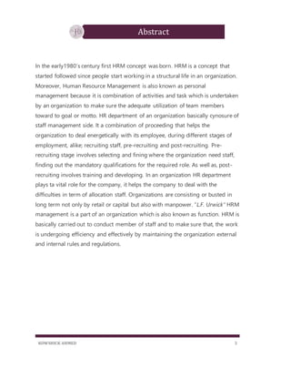 Human Resource Management | DOCX