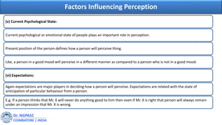 Perception and Factor Influencing perception | PPT