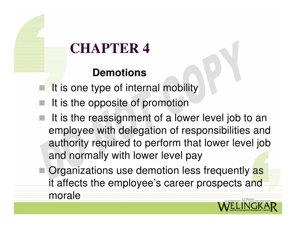 Transfer, Promotions and Demotions