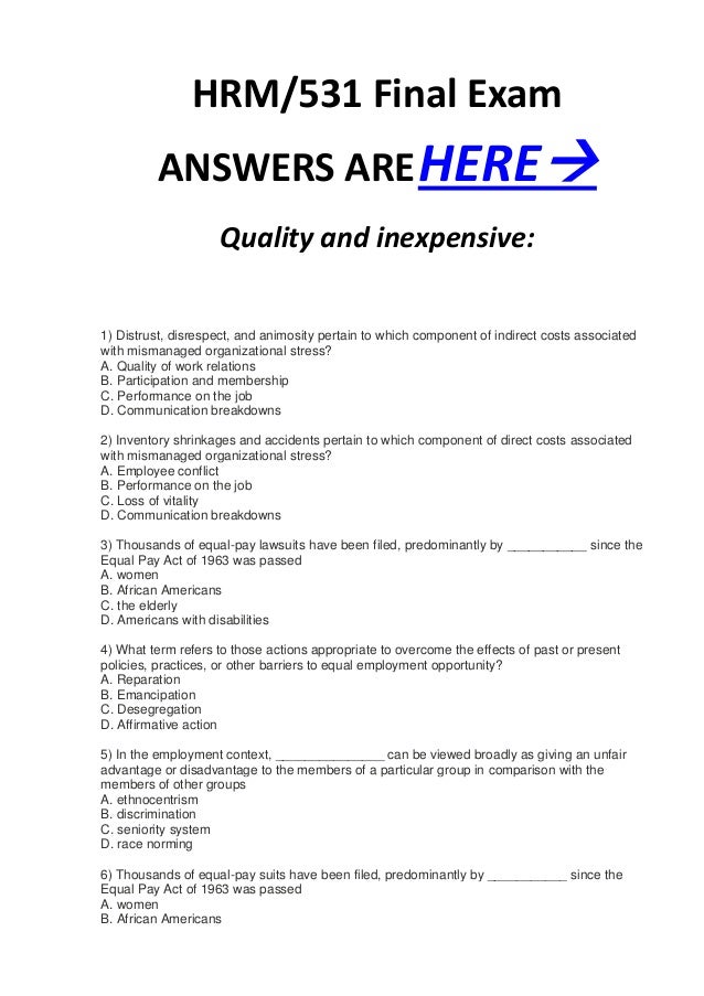 final exam quiz for hrm 531 Issuu is a digital publishing assignmentehelpcom provide hrm 531 final exam latest uop tutorials click to download hrm 531 final exam questions with. final exam quiz for hrm 531 Issuu is a digital publishing assignmentehelpcom provide hrm 531 final exam latest uop tutorials click to download hrm 531 final exam questions with.