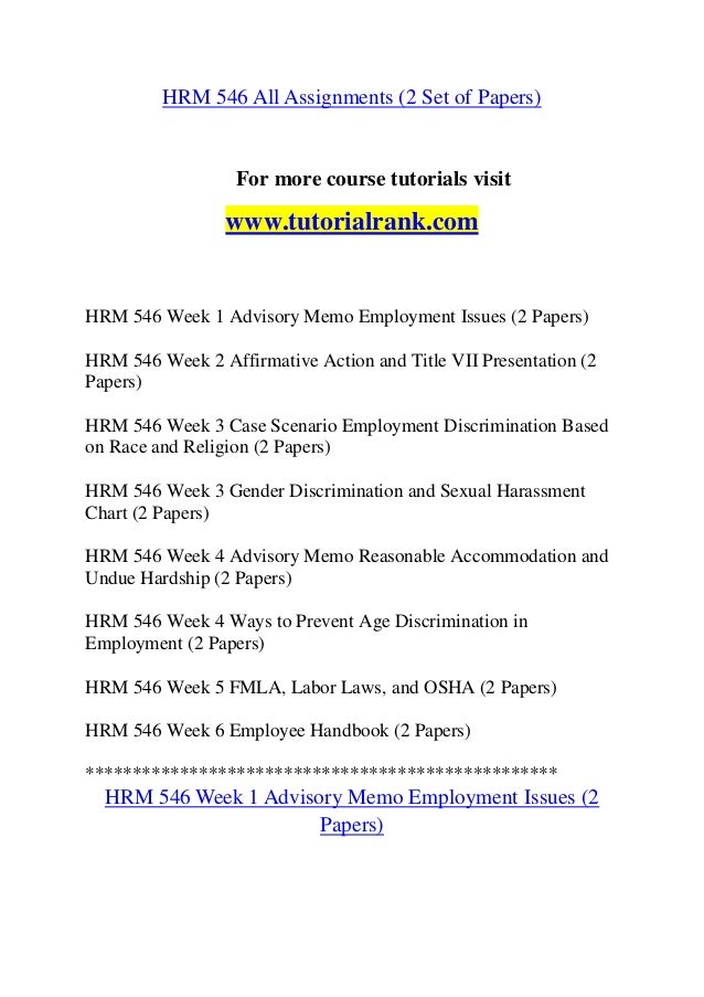 Employment Laws Chart Hrm