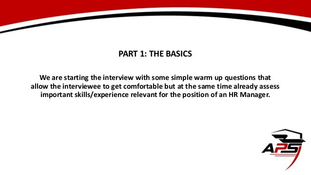 hr manager interview questions and answers