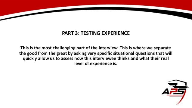 situational testing interview questions