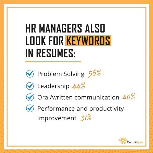 Hr Managers Look For Keywords In Resumes