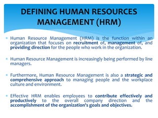 Hrm Work HRM and Administration Masterclass | PPTX