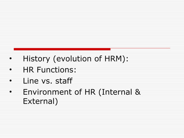 Hrm an introduction | PPT