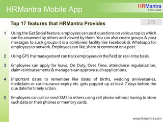 17 Features that a great Mobile HCM App provides