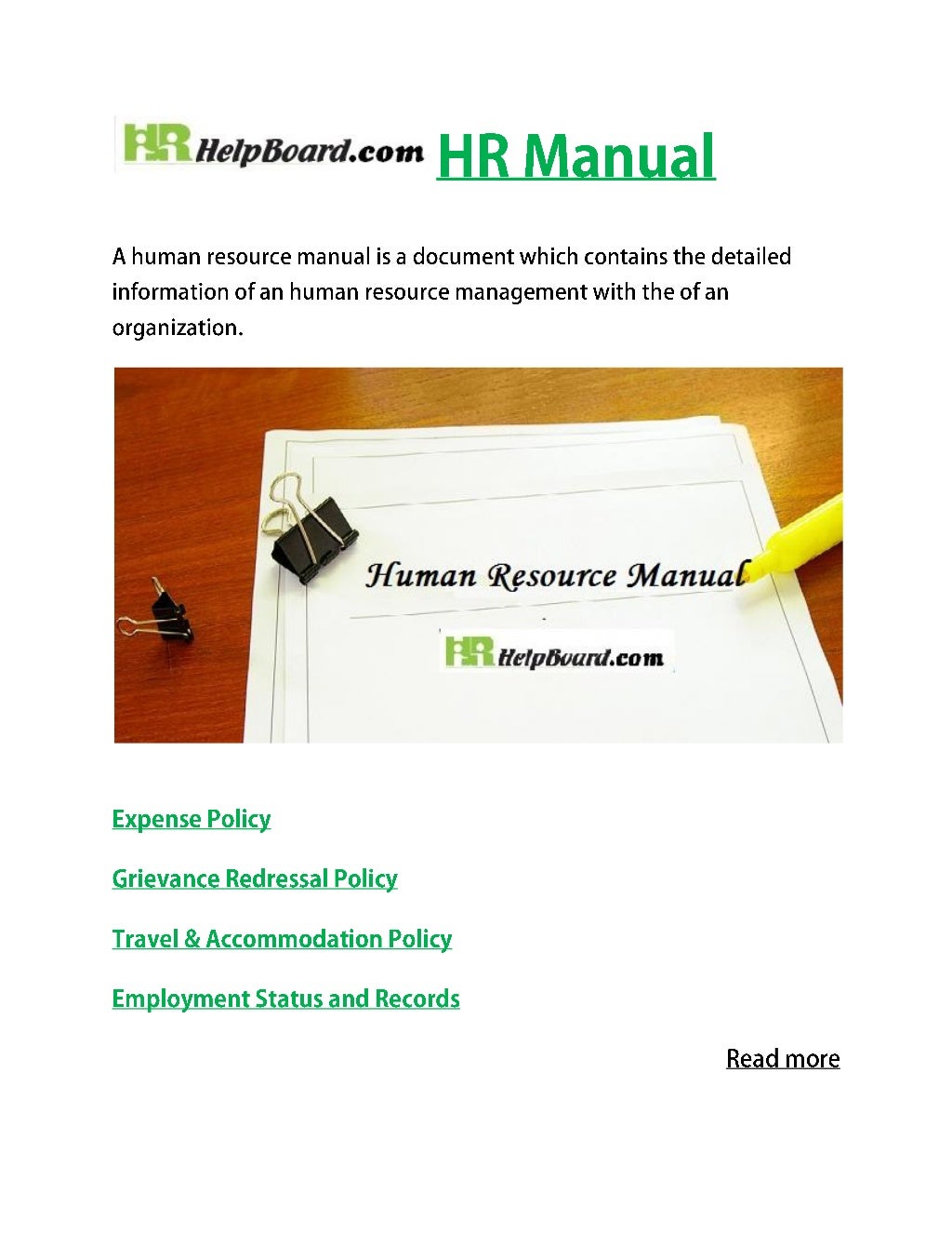 Hr manual