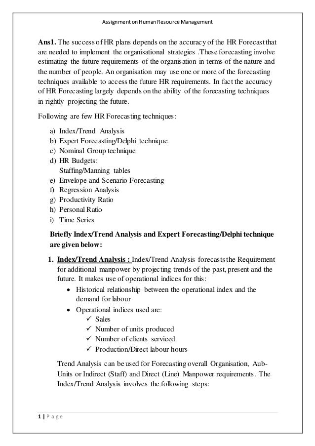 Human resource management group assignment picture