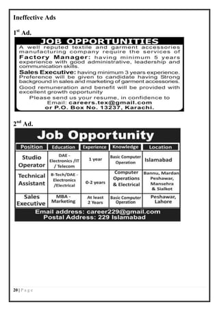 Ineffective Ads

1st Ad.




2nd Ad.




20 | P a g e
 