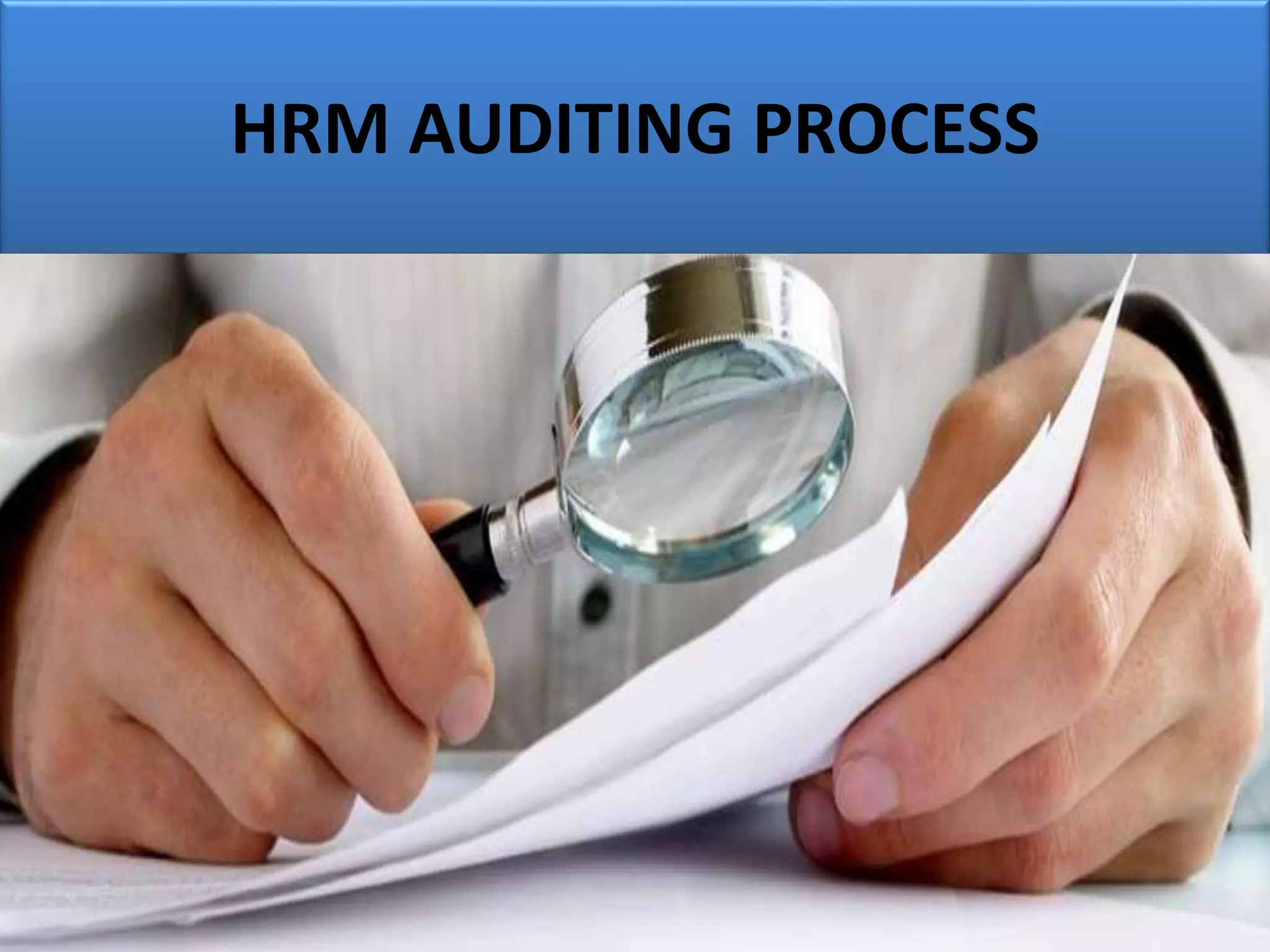 HRM AUDITING PROCESS
 