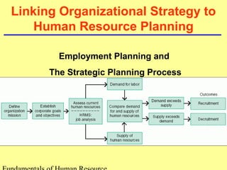 Linking Organizational Strategy to 
Human Resource Planning 
Employment Planning and 
The Strategic Planning Process 
Fundamentals of Human Resource 
 