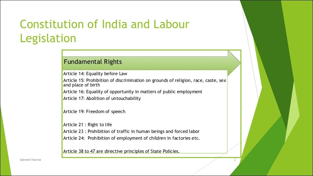 HRMChapter2Employment laws in India